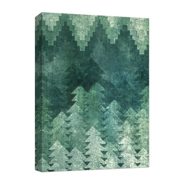 Ptm Images 9 124806 Ptm Canvas Collection 10 X 8 Teal Forest Giclee Trees N A