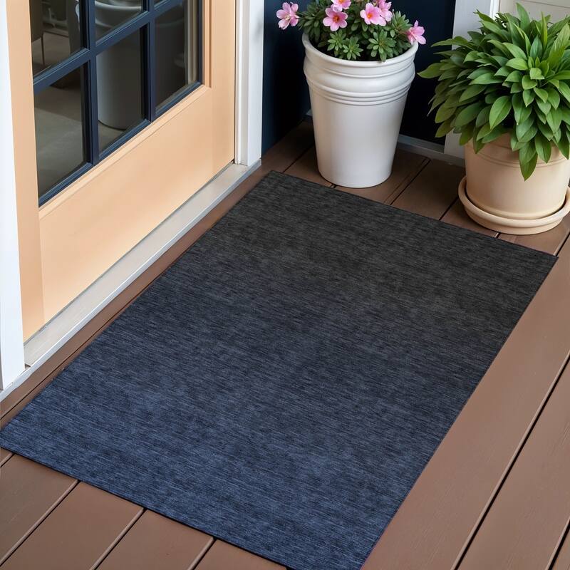 HomeRoots Abstract Transitional Rectangle Outdoor Rug - 3' x 5'