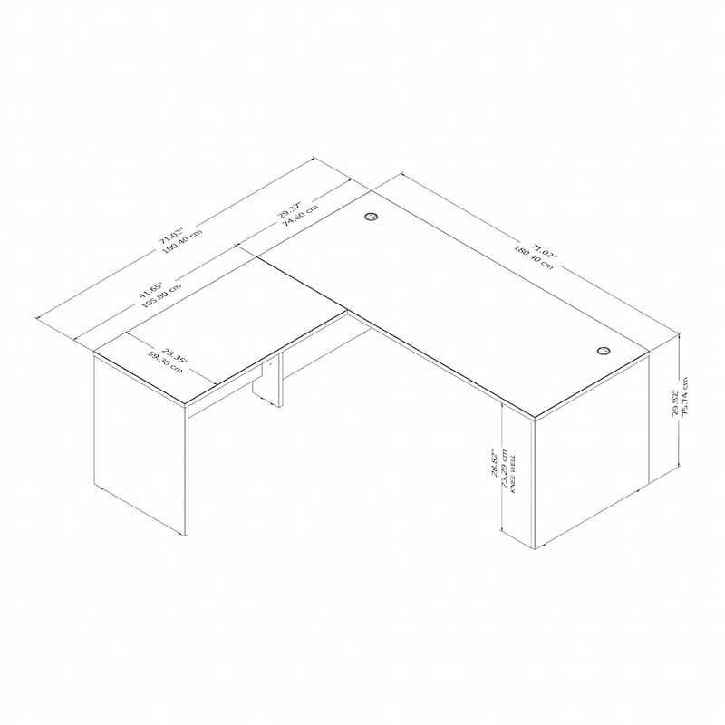Studio C 72W L Shaped Desk with 42W Return by Bush Business Furniture