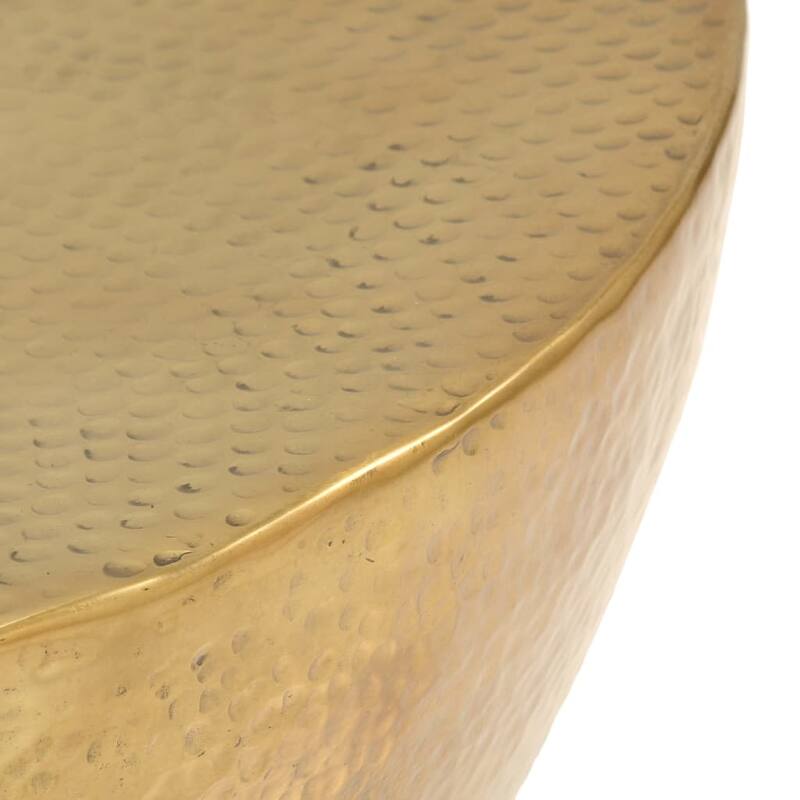 vidaXL Coffee Table Brass Hammered Aluminum Medium Decorative Inlays - 11.8 x 27.6 x 27.6