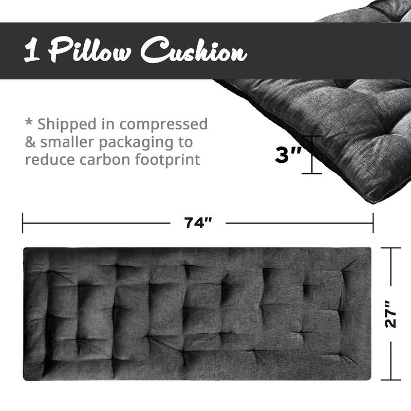 Intelligent Designs Arwen Poly Chenille Lounge Floor Pillow