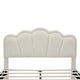 preview thumbnail 47 of 48, Twin/Full Size Upholstered Bed Frame with Flower Shaped Headboard, Elegant Platform Bed with Wooden Slats Support & LED Light