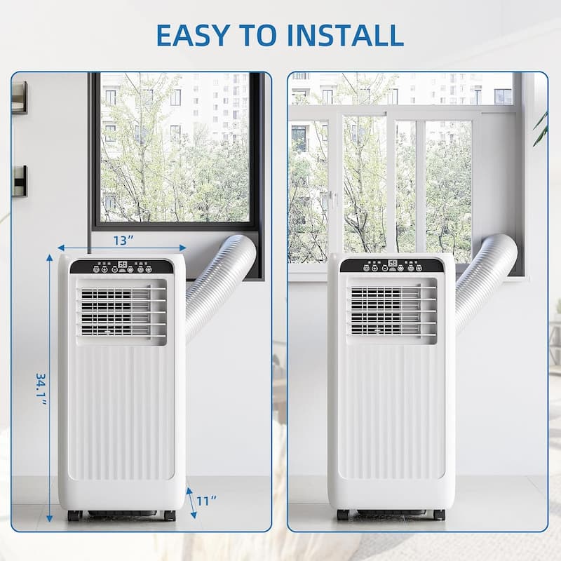 8000 Btus Free Standing Portable Air Conditioner for Home, Office, Dorm - N/A