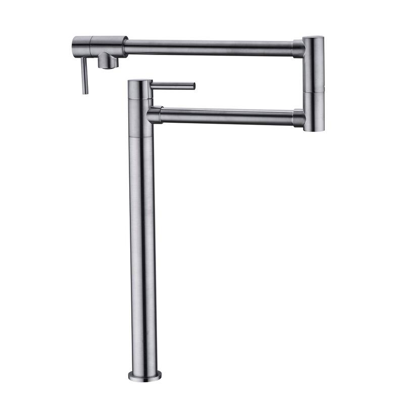 Kitchen Pot Filler Faucets Double Swing Deck Mount Pot Filler Faucet