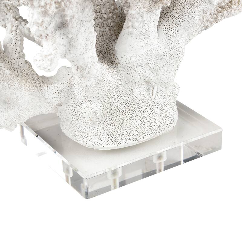 Elk Home Coral White Composite 11.75 Inch Wide Sculpture