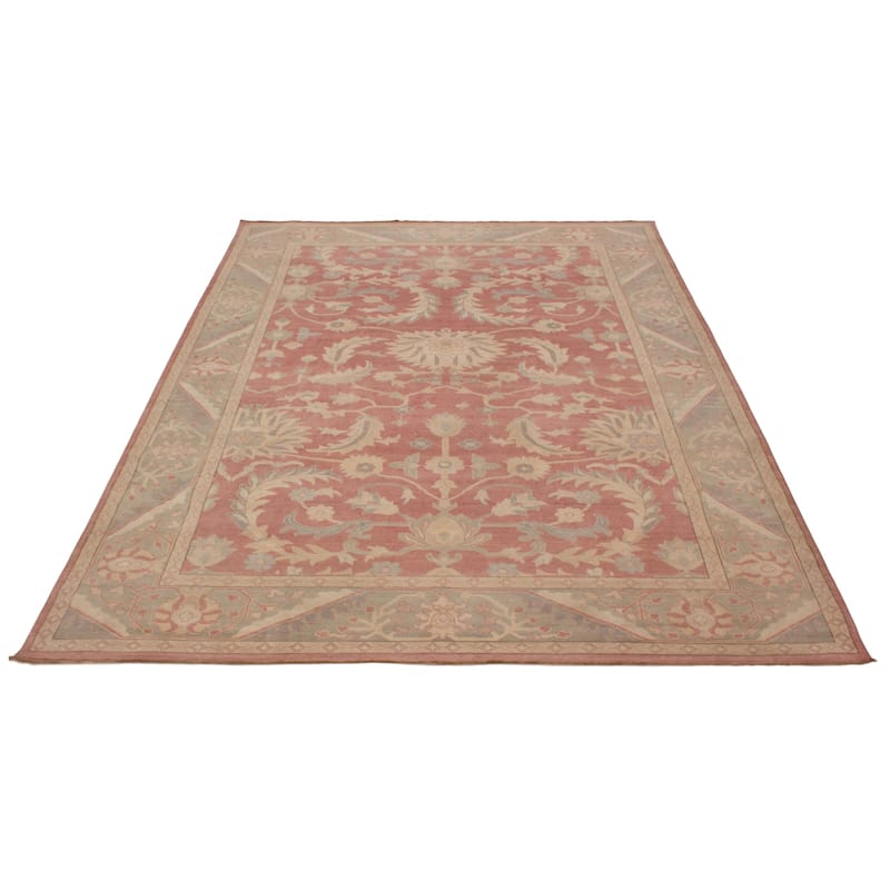 ECARPETGALLERY Hand-knotted Oushak Copper Wool Rug - 9'1 x 11'10