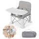 preview thumbnail 3 of 8, Babyjoy Baby Travel Booster Seat with Double Tray Portable Folding - See Details White + Grey