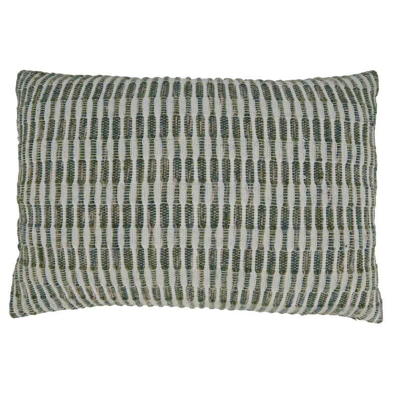 Woven Pillow With Line Design