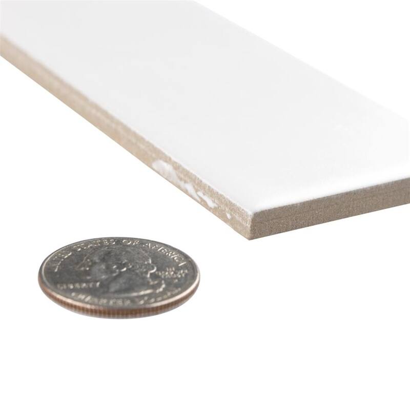 Merola Tile Metro Soho Subway Matte White 1-3/4" x 7-3/4" Ceramic Floor and Wall Tile