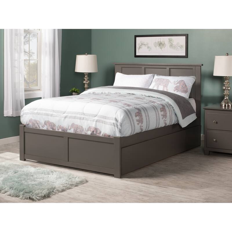 AFI Madison Platform Bed with Footboard & Twin XL Trundle