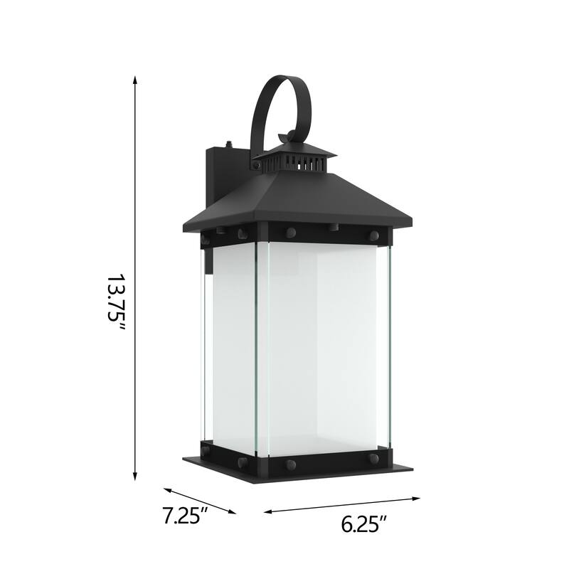 Maxax 1 - Light 13.75" Cage Wall Sconce with Dusk to Dawn