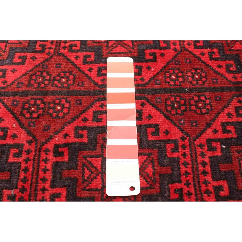 ECARPETGALLERY Hand-knotted Baluch Red Wool Rug - 4'0 x 7'5