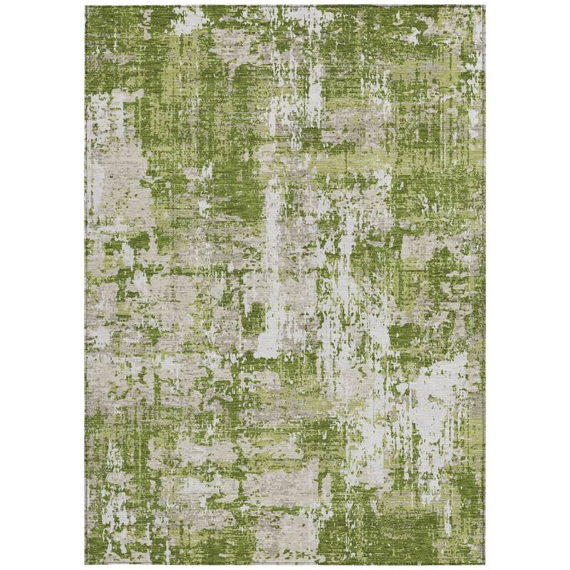 HomeRoots Abstract Transitional Rectangle Outdoor Rug
