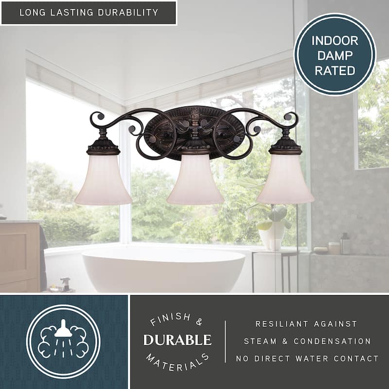 Avenant 3 Light Bronze Bathroom Vanity Fixture - 23-in W x 10.5-in H x 6.5-in D