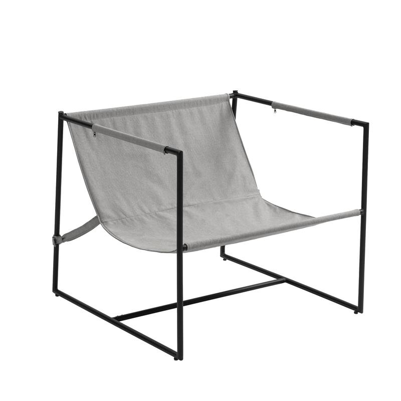 Metal Framed Armchair Sling Accent Chair Set of 2