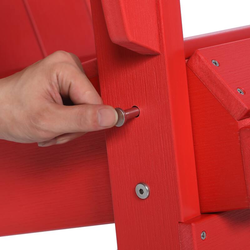 Seaton Folding Poly Adirondack Chair with Pull-out Ottoman