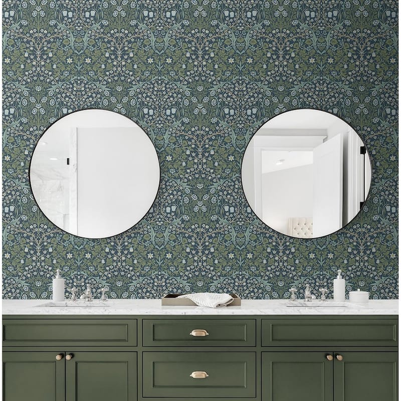 Seabrook Designs Victorian Garden Floral Prepasted Wallpaper