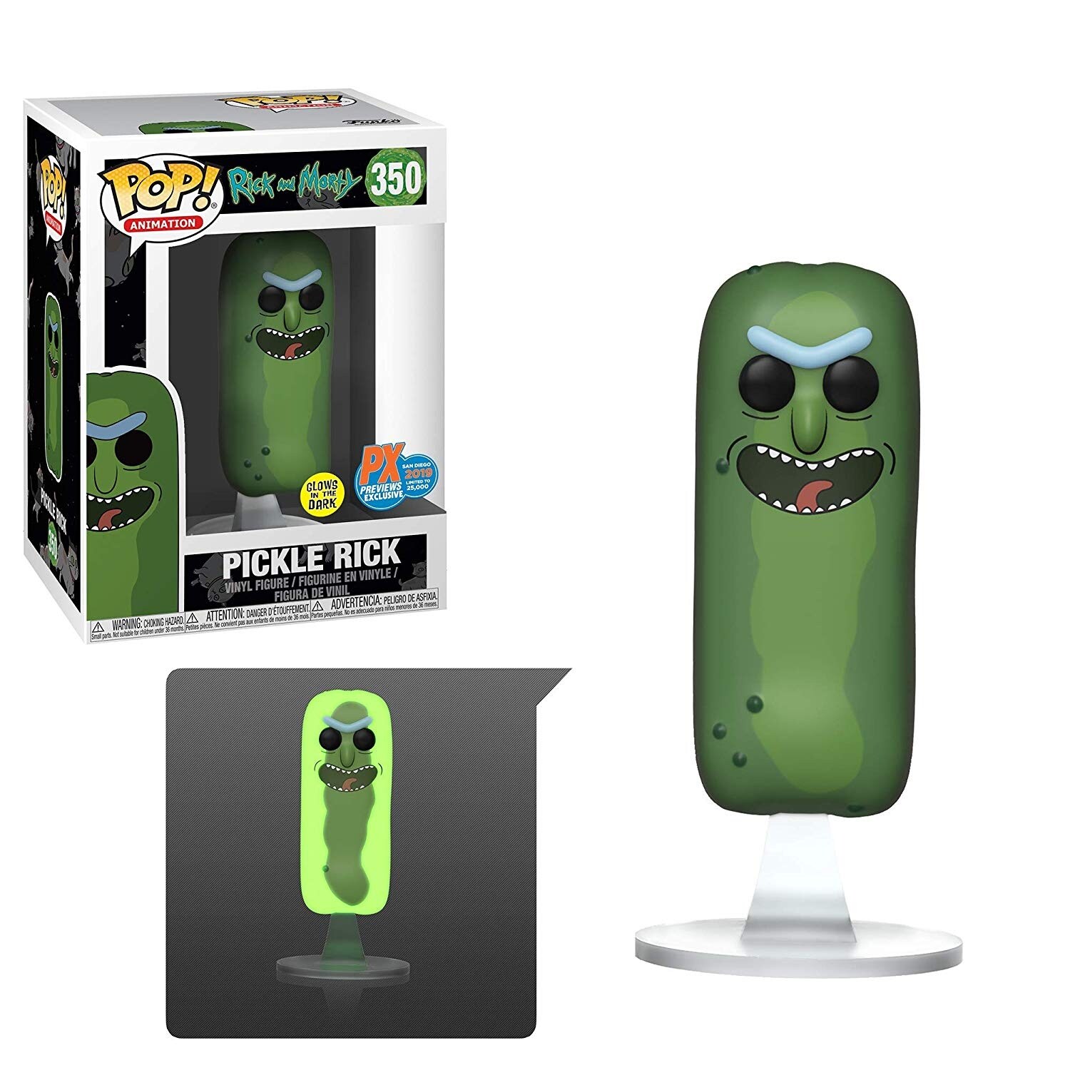 Shop Rick And Morty Pickle Rick Gitd Pop Vinyl Figure Sdcc 2019