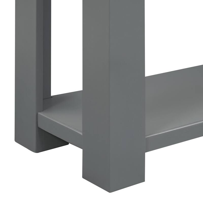 Console Table/Sofa Table with Storage Drawers and Bottom Shelf for Entryway Hallway