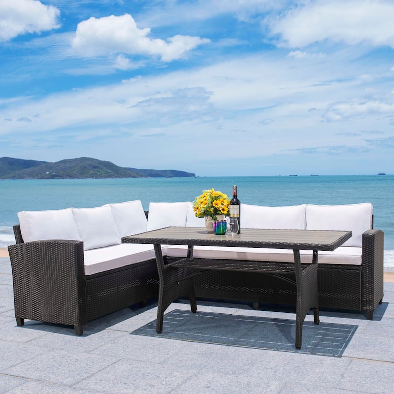 SAFAVIEH Outdoor Living Jovita 3-Piece Sectional Set