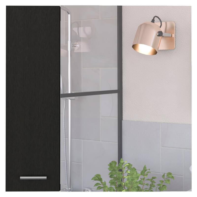 TUHOME Sines Medicine Cabinet with Mirror, 4 Internal Shelves, and Single Door