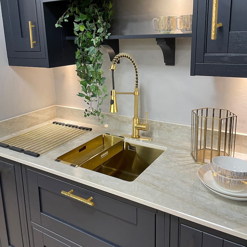 3-3/4 Inch Hole Center Copper Kitchen Cabinet Handles 100% Solid Brass Drawer Pulls (5-PACK)