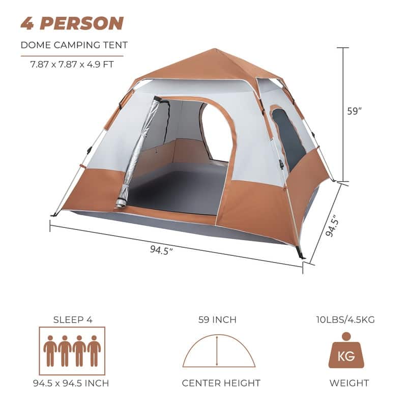 Quick Opening Four-Person Family Tent Camping Tent