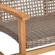 preview thumbnail 26 of 28, Hampton Outdoor Wood/Wicker Club Chair (Set of 2) by Christopher Knight Home