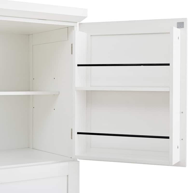 70.9"Tall Freestanding Kitchen Pantry Cabinet with Doors, Pull-out Trays and Adjustable Shelves for Organization