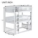 preview thumbnail 17 of 25, Twin Size Triple Bunk Bed, Rubber Wood Frame with Ladders, Guardrails, Detachable Design for Kids Room, Easy Assembly, Black