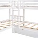 preview thumbnail 16 of 15, Twin L-Shaped Bunk bed with Drawers,Space-Efficient Multifunctional Bunk Bed With Storag