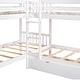 preview thumbnail 16 of 15, Twin L-Shaped Bunk bed with Drawers-Gray