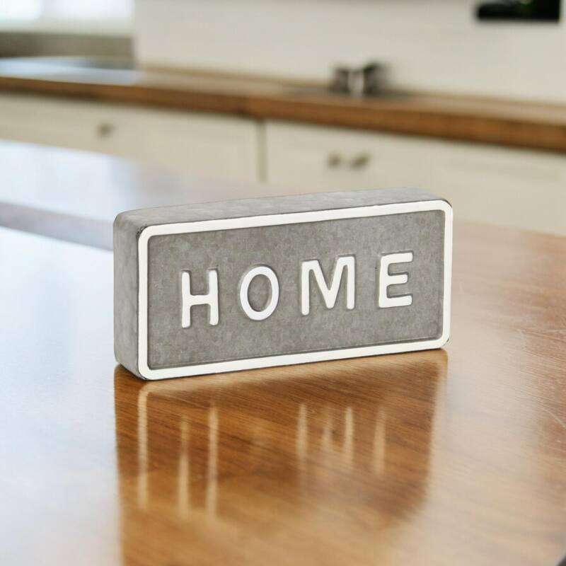 Rectangular Handcrafted Raised Home Metal Sign - 8.5"