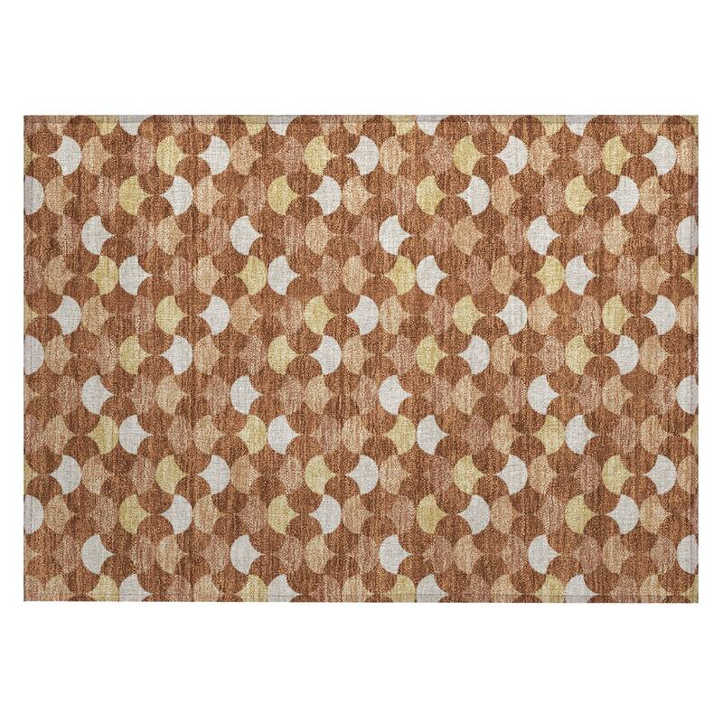 Machine Washable Indoor/ Outdoor Modern Osage Chantille Rug