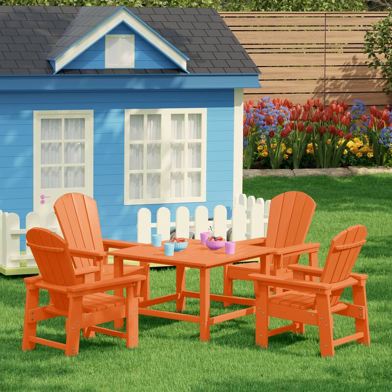 Laguna Kids Adirondack 5-Piece Square Table Dining Set