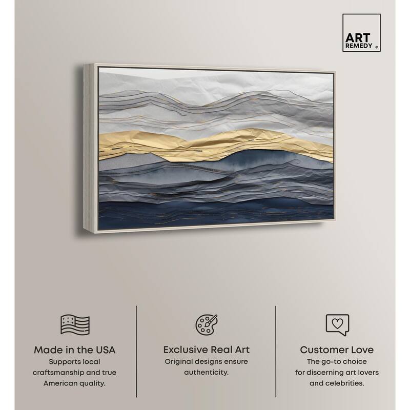 Flowing Golden Tide Canvas by Art Remedy