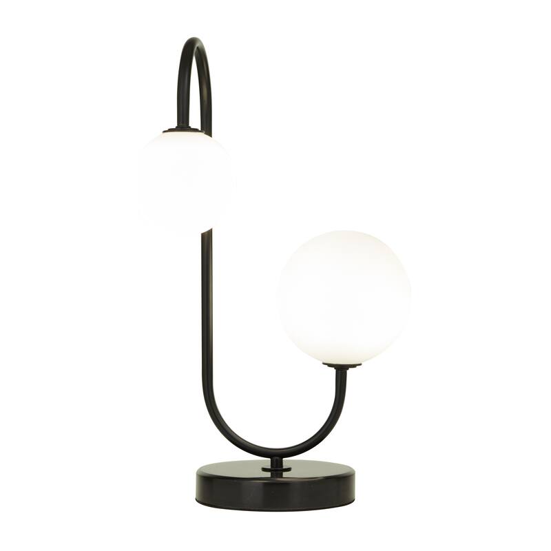 Stylish Metal Orb Light Table Lamp with Marble Base - Gold, Black, Silver