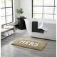 preview thumbnail 21 of 59, Jean Pierre Novelty Cotton Bath Rug - 21"x34" - "His" & "Hers" Hers - Linen