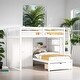 preview thumbnail 2 of 14, Contemporary Full Over Twin Bunk Bed with Wardrobe and Convenient Footboard Drawers, Versatile Sleeping Arrangements, White