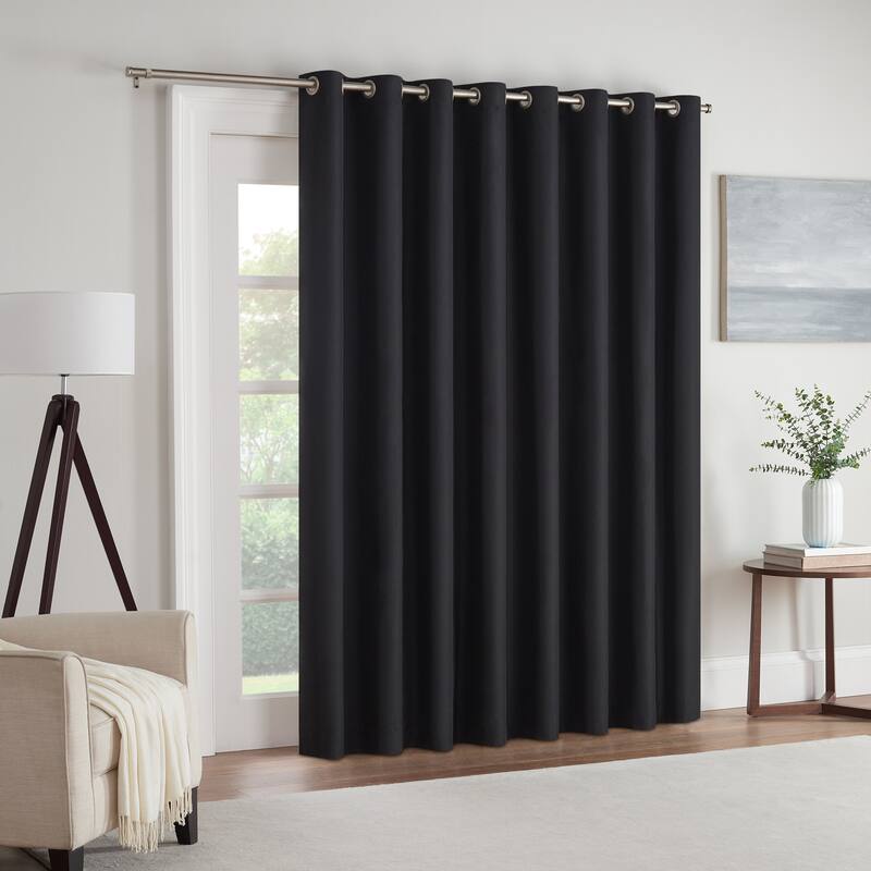 Eclipse Kendall Thermaback Grommet Extra Wide Sliding Patio Door Curtain Panel, 84 In Long x 100 In Wide