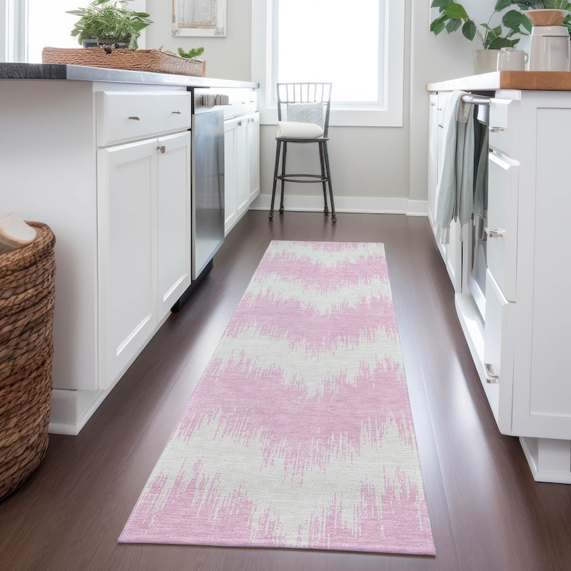 Machine Washable Indoor/ Outdoor Chantille Chevron Modern Rug