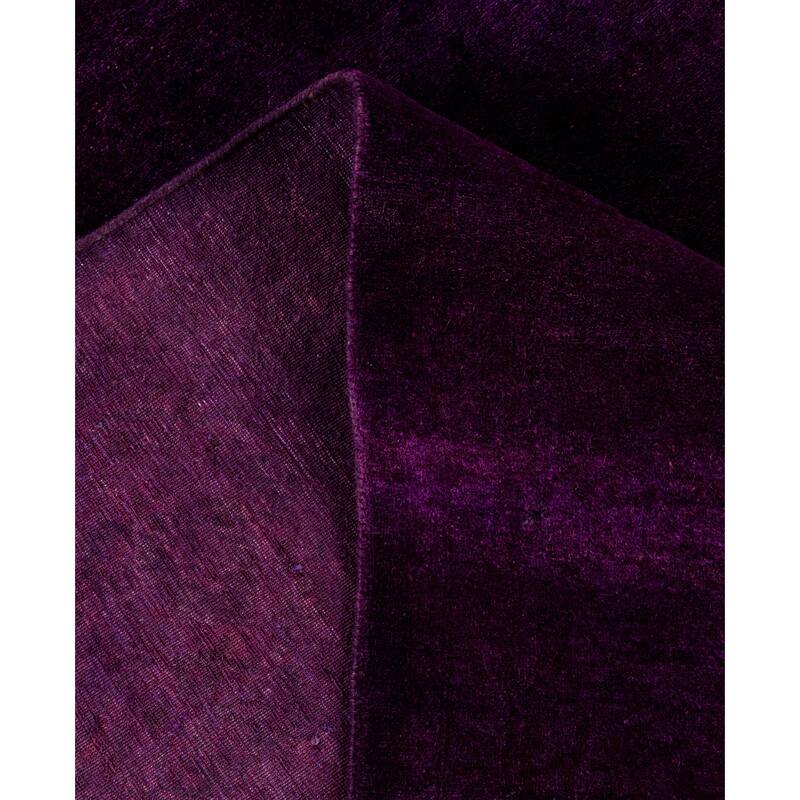 Overdyed One-of-a-Kind Hand-Knotted Area Rug - Purple - 6' 1" x 9' 5"