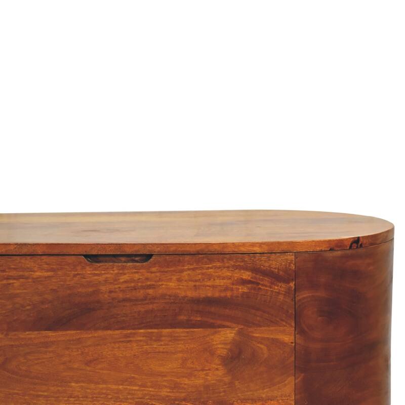 Artisan furniture Chestnut Rounded Lid up Blanket Box - N/A