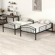 preview thumbnail 36 of 45, Space-Saving Twin Over Twin Metal Bunk Bed with Guardrails and Ladder, Convertible to Two Beds