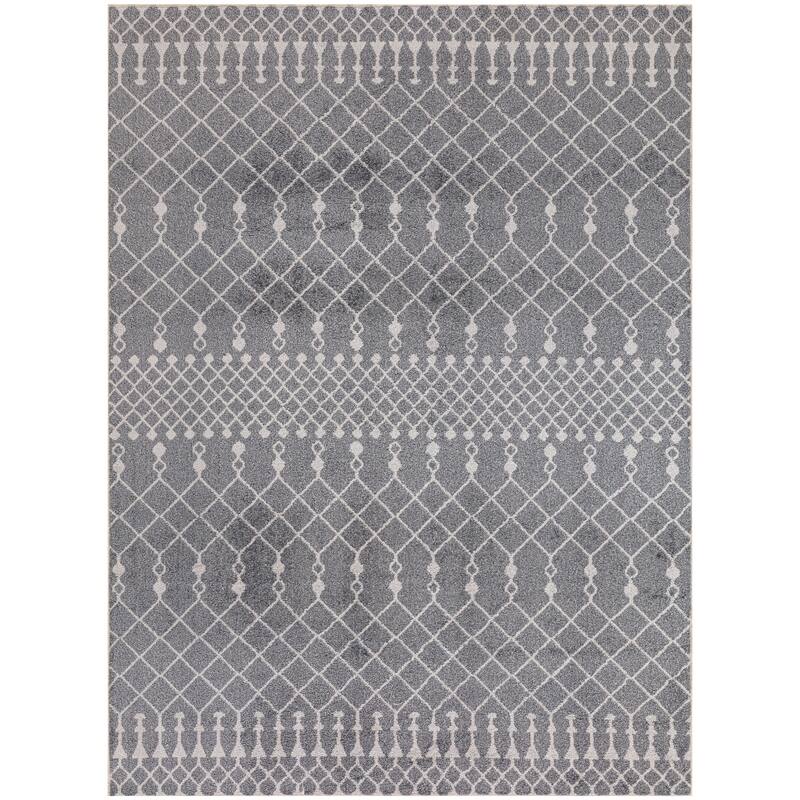 Nourison Astra Machine Washable Moroccan Area Rug - 5' 3" x 7' - Denim - Rectangle