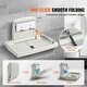 preview thumbnail 2 of 8, Gray HDPE Foldable Wall Baby Changing Table with Safety Belt & Rods - 33.86 x 22.24 x 19.69 inch