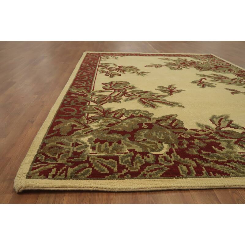 Floral Indian Area Rug 6x8 - 7' 10'' X 5' 7''