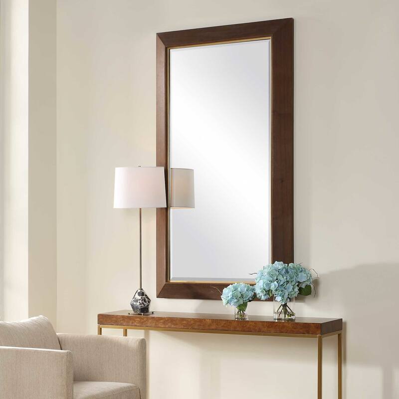 Uttermost 08248 Matheson 37-3/4"W x 68"H Rectangular Beveled Metal and