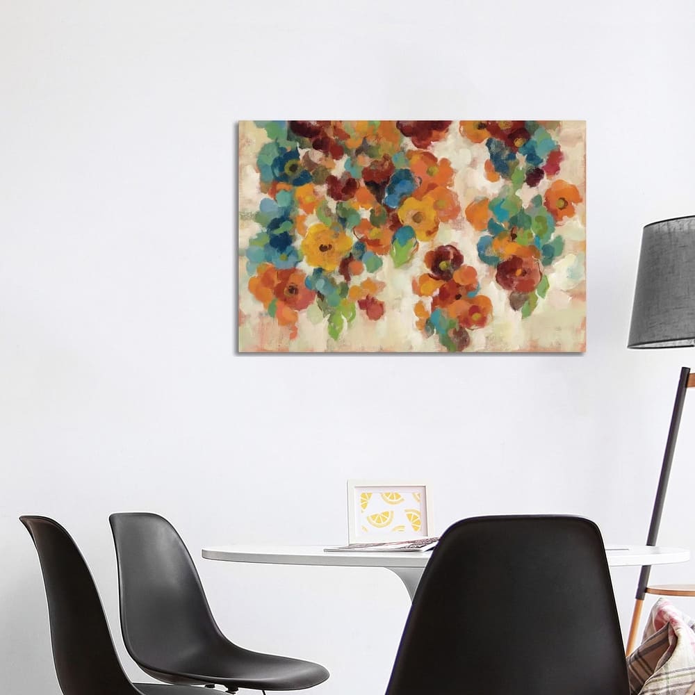 iCanvas "Spice And Turquoise Florals" by Silvia Vassileva Canvas Print