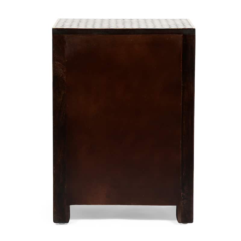 Wooden 3 drawer both fitted nightstand